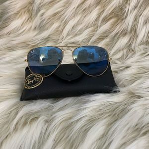 Rayban sunglasses gold and beige